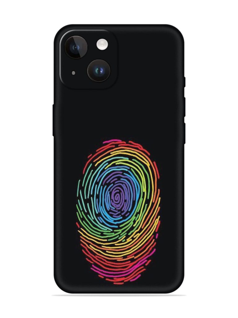 Fingerprint Of Thumb Art Embossed Soft Silicone Case for Apple Iphone 14