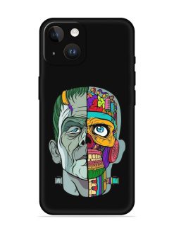 Men Vs Skull Embossed Soft Silicone Case for Apple Iphone 14