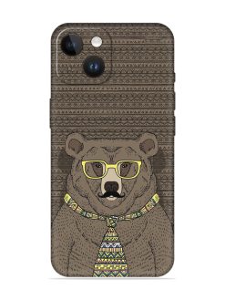 Grizzly Bear Embossed Soft Silicone Case for Apple Iphone 14