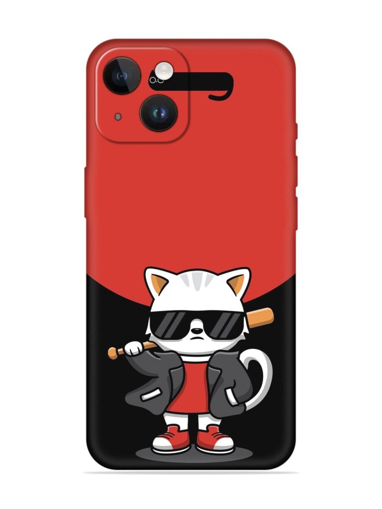 Cool Little Bear Cartoon Embossed Soft Silicone Case for Apple Iphone 14