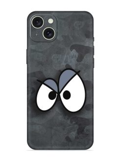 Big Eyes Night Mode Embossed Soft Silicone Case for Apple Iphone 15 Plus
