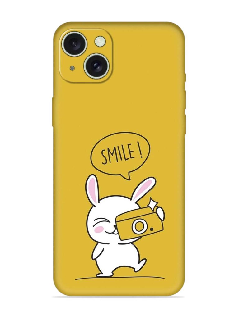 Hey Smile Please Embossed Soft Silicone Case for Apple Iphone 15 Plus