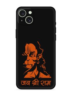 Angry Hanuman Embossed Soft Silicone Case for Apple Iphone 15 Plus