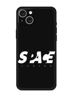 Space Typography Art Embossed Soft Silicone Case for Apple Iphone 15 Plus