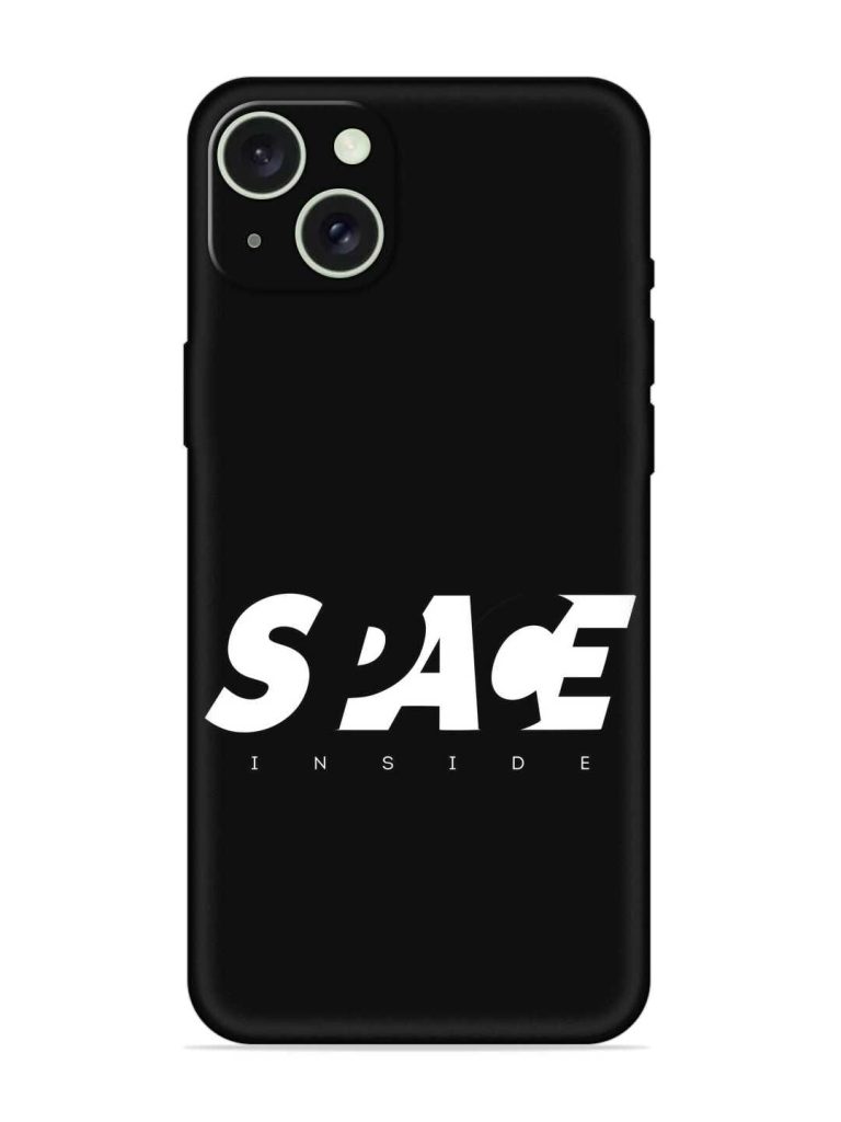 Space Typography Art Embossed Soft Silicone Case for Apple Iphone 15 Plus