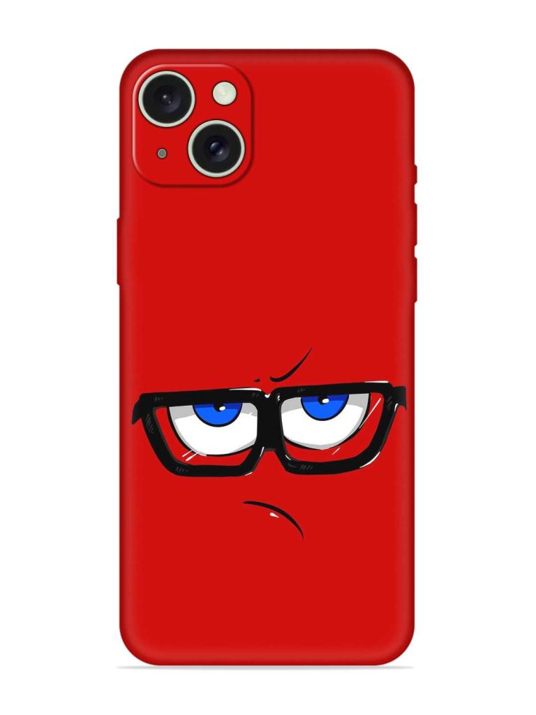 Rad Angry Face Embossed Soft Silicone Case for Apple Iphone 15 Plus