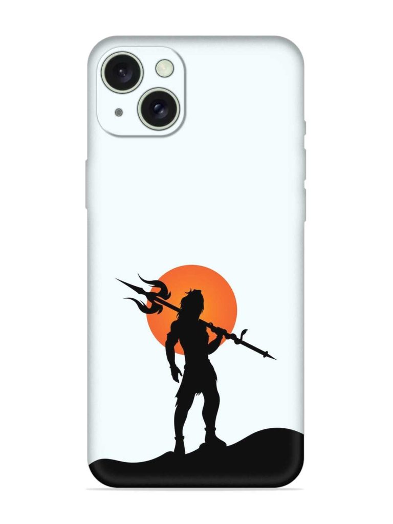 Lord Mahadev Trendy Embossed Soft Silicone Case for Apple Iphone 15 Plus