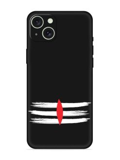 Mahadev Tilak Vector Embossed Soft Silicone Case for Apple Iphone 15 Plus