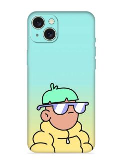 Doodles Cool Character Embossed Soft Silicone Case for Apple Iphone 15 Plus