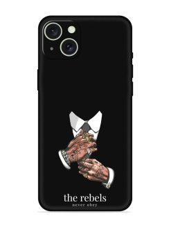 Rebels Slogan Man Embossed Soft Silicone Case for Apple Iphone 15 Plus
