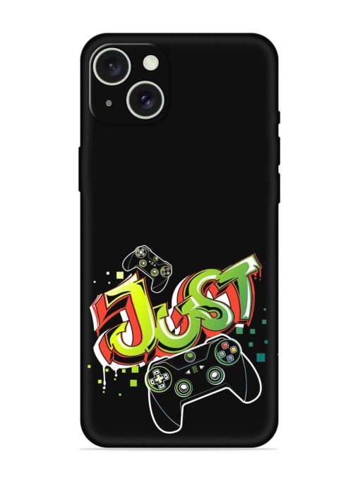 Graffiti Gamepad Illustration Embossed Soft Silicone Case for Apple Iphone 15 Plus Edge Zapvi