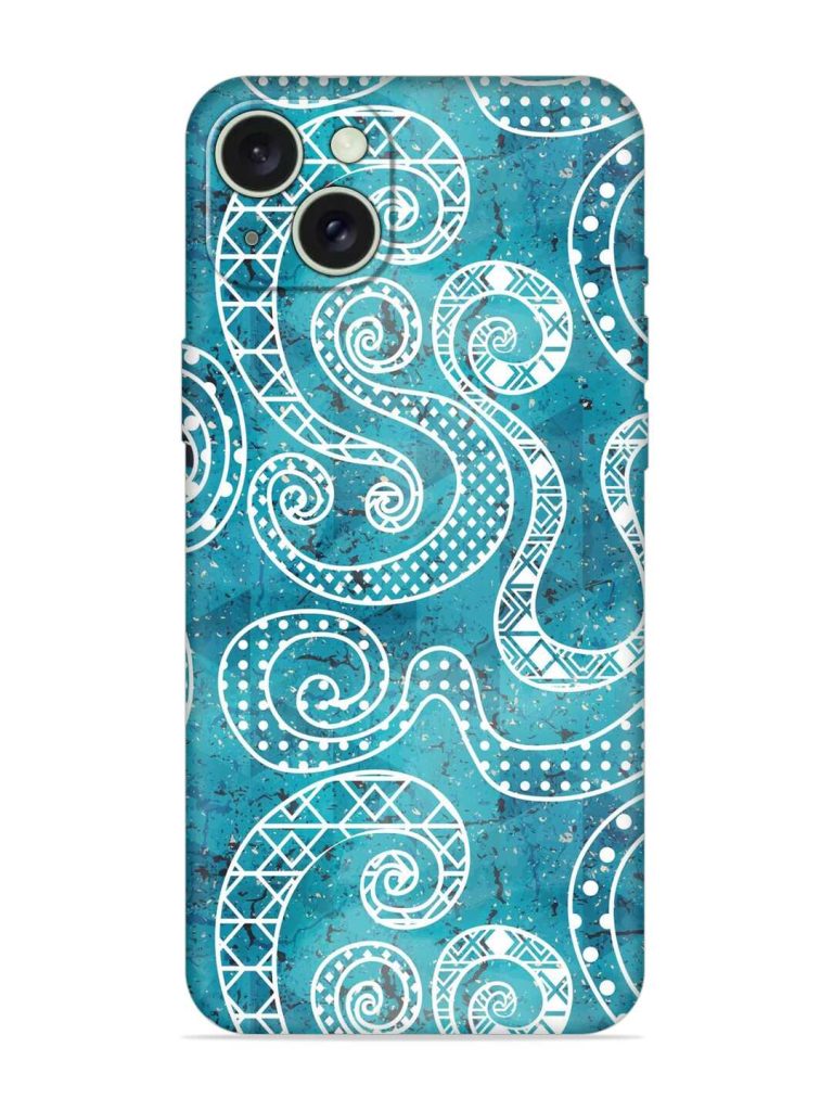 Vintage Curved Seamless Embossed Soft Silicone Case for Apple Iphone 15 Plus