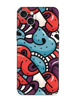 Seamless Backdrop Colorful Embossed Soft Silicone Case for Apple Iphone 15 Plus