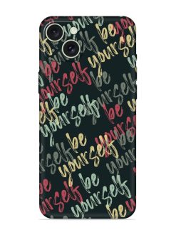 Yourself Seamless Embossed Soft Silicone Case for Apple Iphone 15 Plus