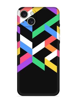 Colorshape Abstarct Embossed Soft Silicone Case for Apple Iphone 15 Plus