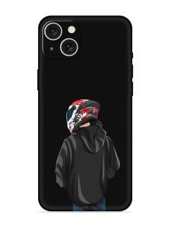 Motorcycle Rider Embossed Soft Silicone Case for Apple Iphone 15 Plus