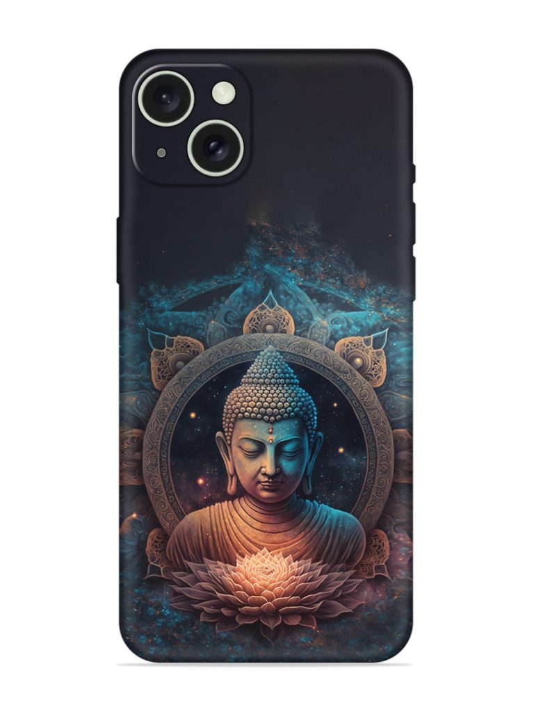 Gautam Buddha Embossed Soft Silicone Case for Apple Iphone 15 Plus