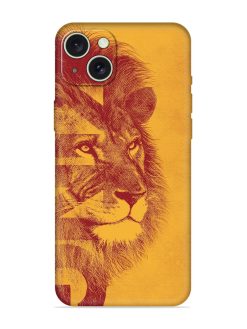 Gold Lion Crown Art Embossed Soft Silicone Case for Apple Iphone 15 Plus