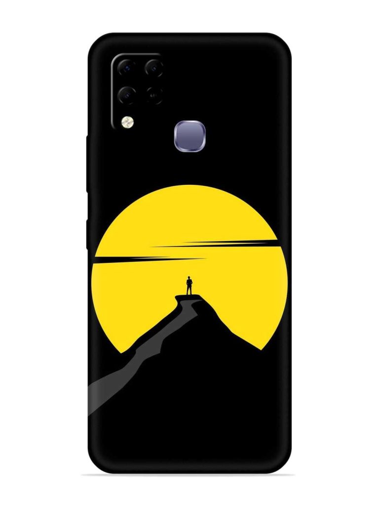 Black Ultra Vector Embossed Soft Silicone Case for Infinix Hot 10S