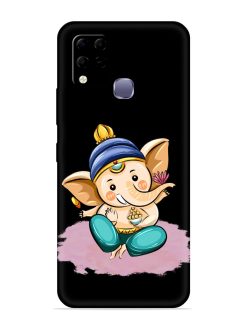 Bal Ganesh Vector Art Embossed Soft Silicone Case for Infinix Hot 10S
