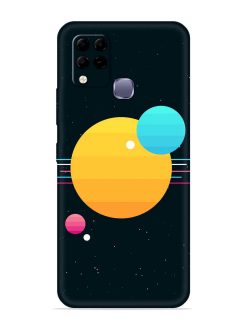 Round Vector Art Embossed Soft Silicone Case for Infinix Hot 10S