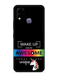 Inspirational Quote Unicorn Embossed Soft Silicone Case for Infinix Hot 10S