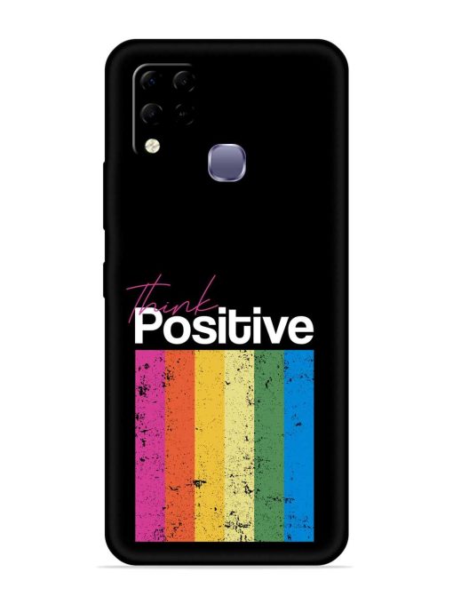 Think Positive Typography Embossed Soft Silicone Case for Infinix Hot 10S Edge Zapvi