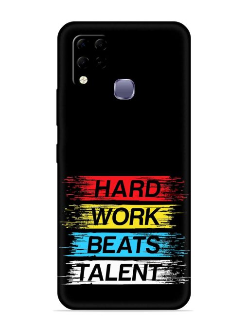 Hard Work Beats Embossed Soft Silicone Case for Infinix Hot 10S Edge Zapvi