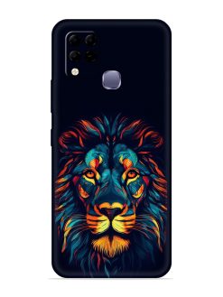 Colorful Lion Embossed Soft Silicone Case for Infinix Hot 10S