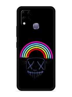 Mask Rainbow Embossed Soft Silicone Case for Infinix Hot 10S