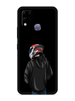 Motorcycle Rider Embossed Soft Silicone Case for Infinix Hot 10S