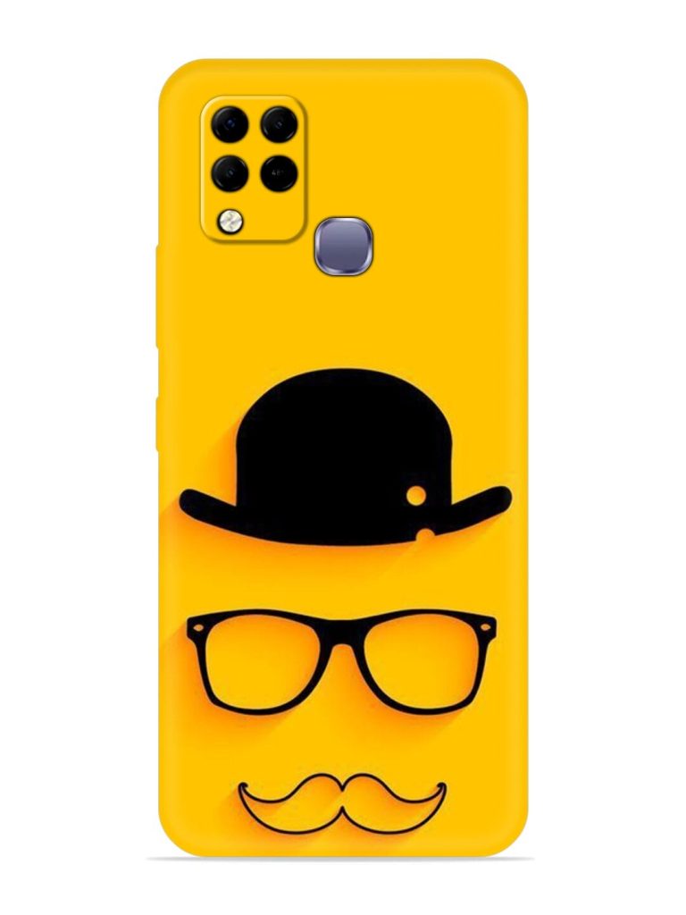Classic Face Vector Embossed Soft Silicone Case for Infinix Hot 10S