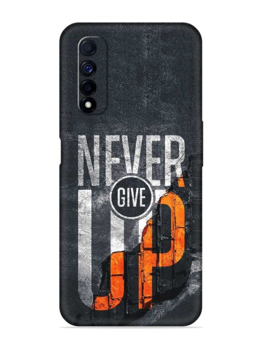 Never Give Up Embossed Soft Silicone Case for Realme Narzo 30 (4G) Edge Zapvi