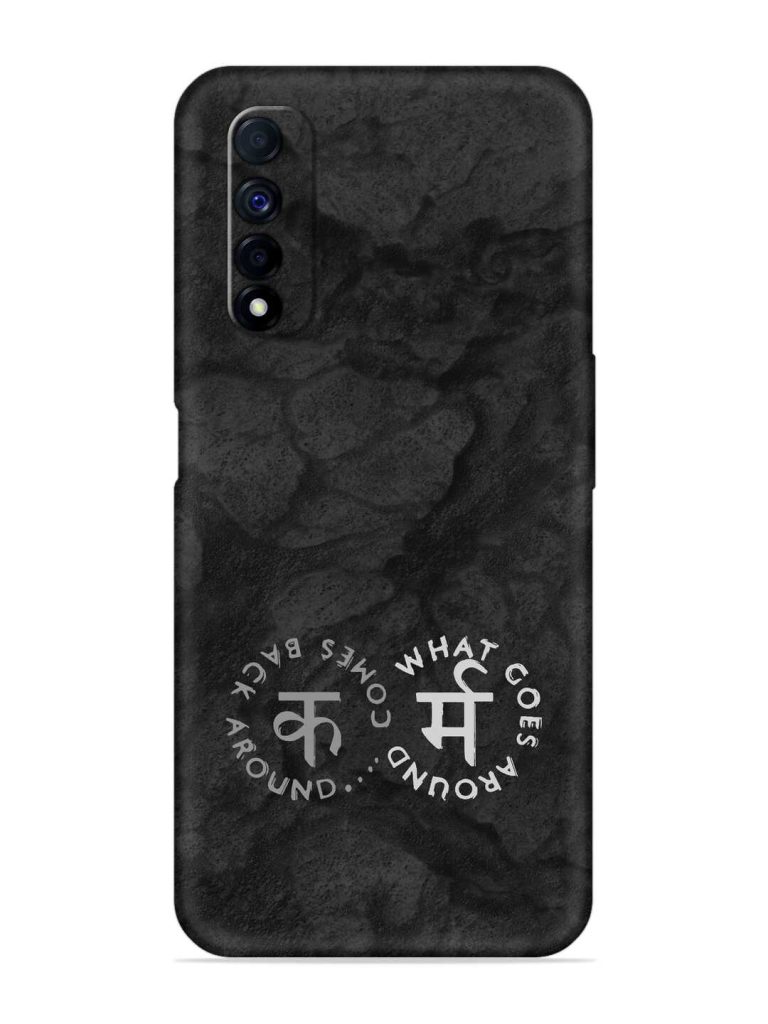 Karma Hindi Word Embossed Soft Silicone Case for Realme Narzo 30 (4G)
