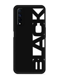 Black Typo Embossed Soft Silicone Case for Realme Narzo 30 (4G)