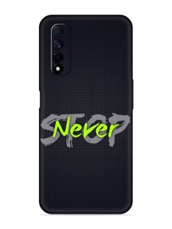 Never Stop Embossed Soft Silicone Case for Realme Narzo 30 (4G)