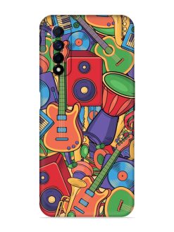 Colorful Music Art Embossed Soft Silicone Case for Realme Narzo 30 (4G)