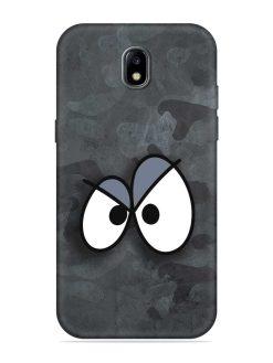 Big Eyes Night Mode Embossed Soft Silicone Case for Samsung Galaxy J7 (2017)