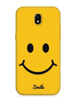 Yellow Smiley Embossed Soft Silicone Case for Samsung Galaxy J7 (2017)
