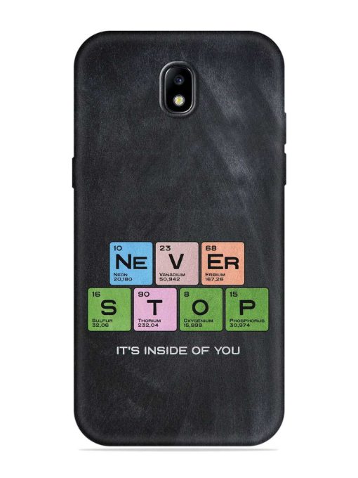 Never Stop It'S Inside Of You Embossed Soft Silicone Case for Samsung Galaxy J7 (2017) Edge Zapvi