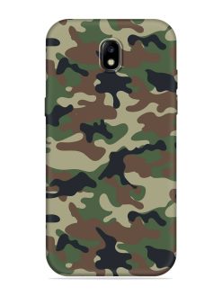 Army Military Camouflage Dark Green Embossed Soft Silicone Case for Samsung Galaxy J7 (2017)