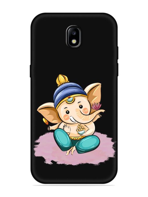 Bal Ganesh Vector Art Embossed Soft Silicone Case for Samsung Galaxy J7 (2017) Edge Zapvi