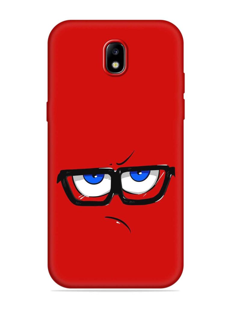 Rad Angry Face Embossed Soft Silicone Case for Samsung Galaxy J7 (2017)