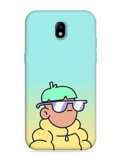 Doodles Cool Character Embossed Soft Silicone Case for Samsung Galaxy J7 (2017)