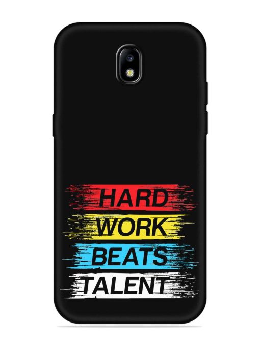 Hard Work Beats Embossed Soft Silicone Case for Samsung Galaxy J7 (2017) Edge Zapvi