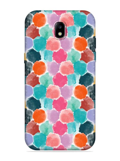 Colorful Seamless Pattern Embossed Soft Silicone Case for Samsung Galaxy J7 (2017) Edge Zapvi