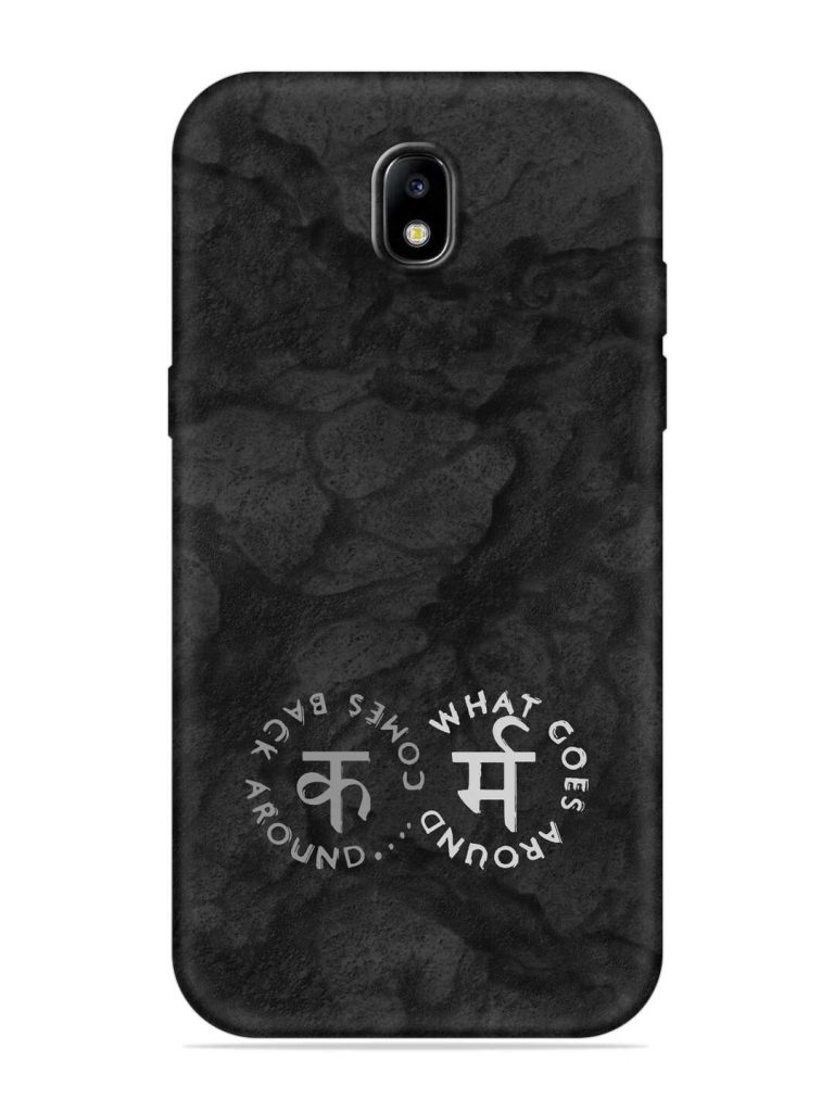 Karma Hindi Word Embossed Soft Silicone Case for Samsung Galaxy J7 (2017)
