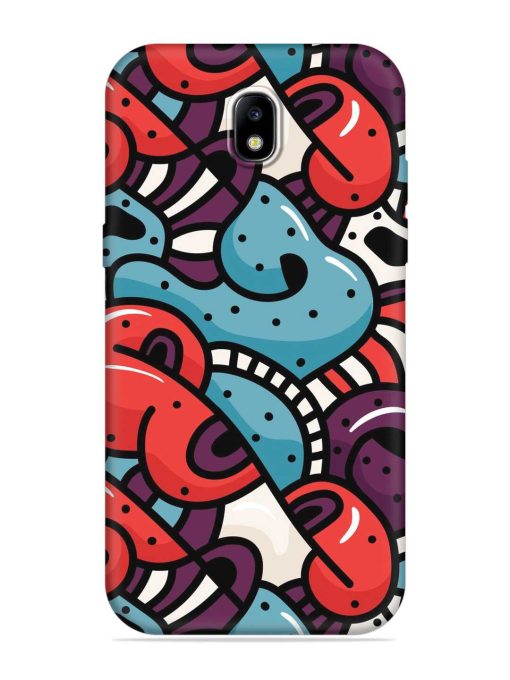 Seamless Backdrop Colorful Embossed Soft Silicone Case for Samsung Galaxy J7 (2017) Edge Zapvi