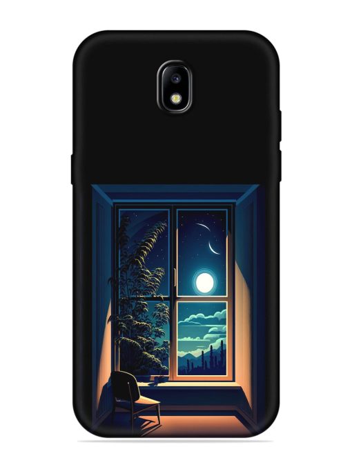 Night View At Window Embossed Soft Silicone Case for Samsung Galaxy J7 (2017) Edge Zapvi