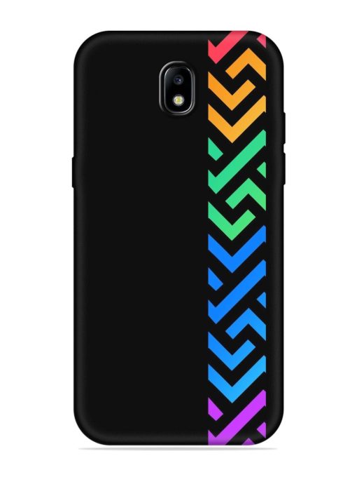 Colorshape Stripes Embossed Soft Silicone Case for Samsung Galaxy J7 (2017) Edge Zapvi